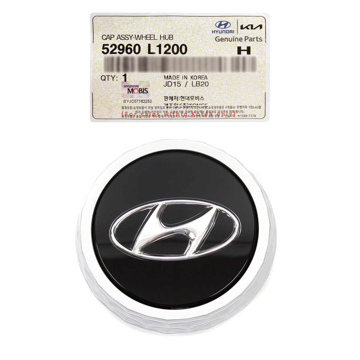 GENUINE Wheel Center Cap 18" 19" for 21-23 Elantra 20-23 Sonata 52960L1200