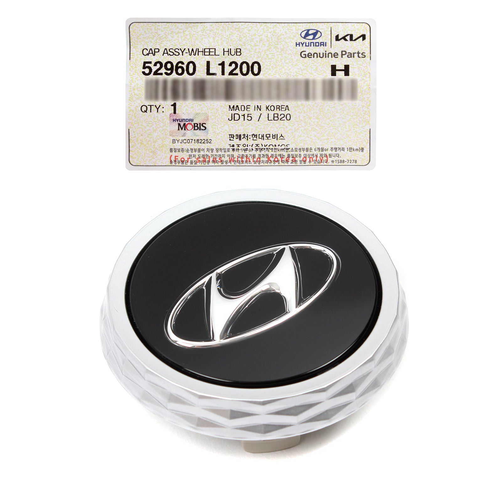 GENUINE Wheel Center Caps 4PCS 18" 19" for 2020-2023 Elantra Sonata 52960L1200