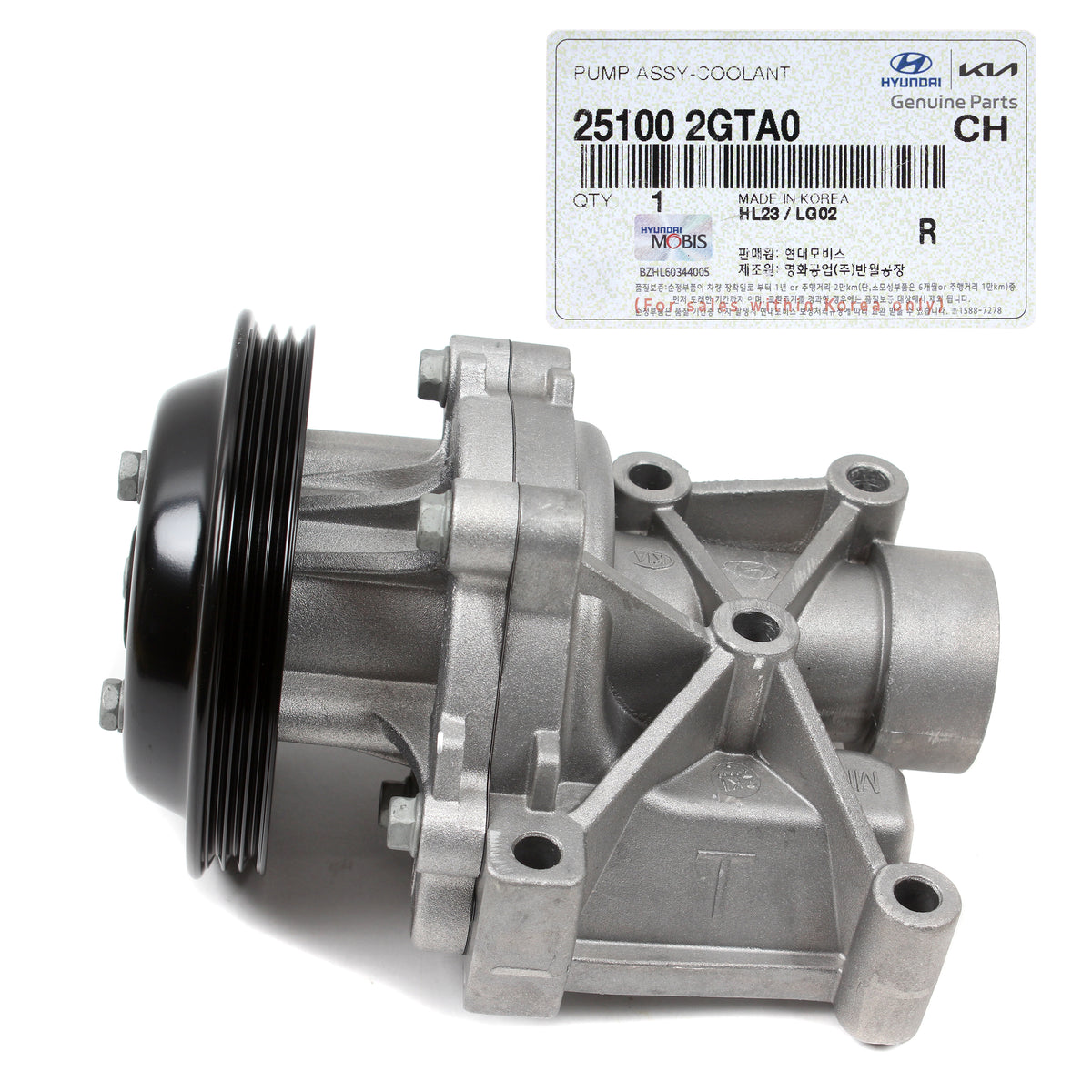 GENUINE Water Pump for 15-20 Santa Fe Sonata Optima Sorento 2.0 2.4 52730C1100