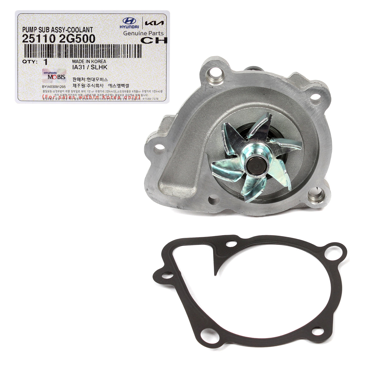 GENUINE Water Pump &amp; Gasket for 2011-2016 Hyundai Kia 2.0L 2.4L 251102G500
