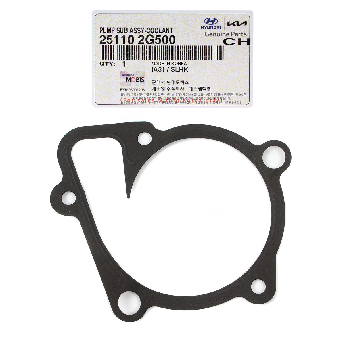 GENUINE Water Pump &amp; Gasket for 2011-2016 Hyundai Kia 2.0L 2.4L 251102G500
