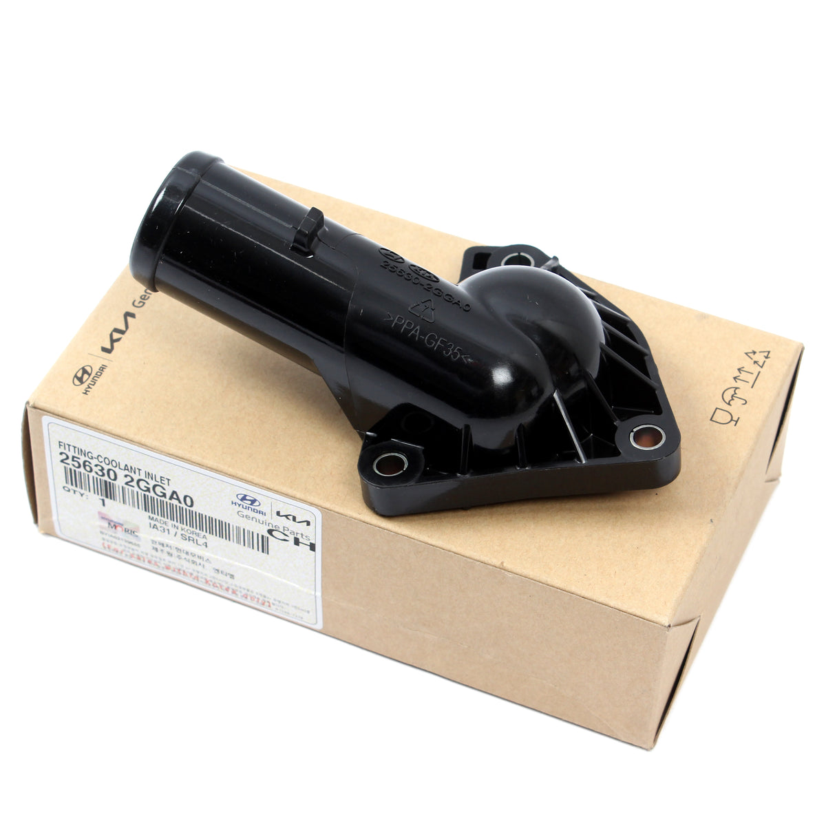 GENUINE Coolant Water Outlet for 13-20 Santa Fe Sonata Optima 2.4L 256302GGA0
