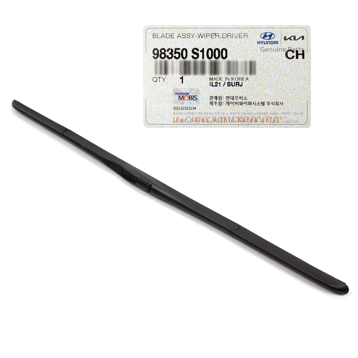 GENUINE Windshield Wiper Blade LEFT for 07-24 Hyundai Kia 98350S1000