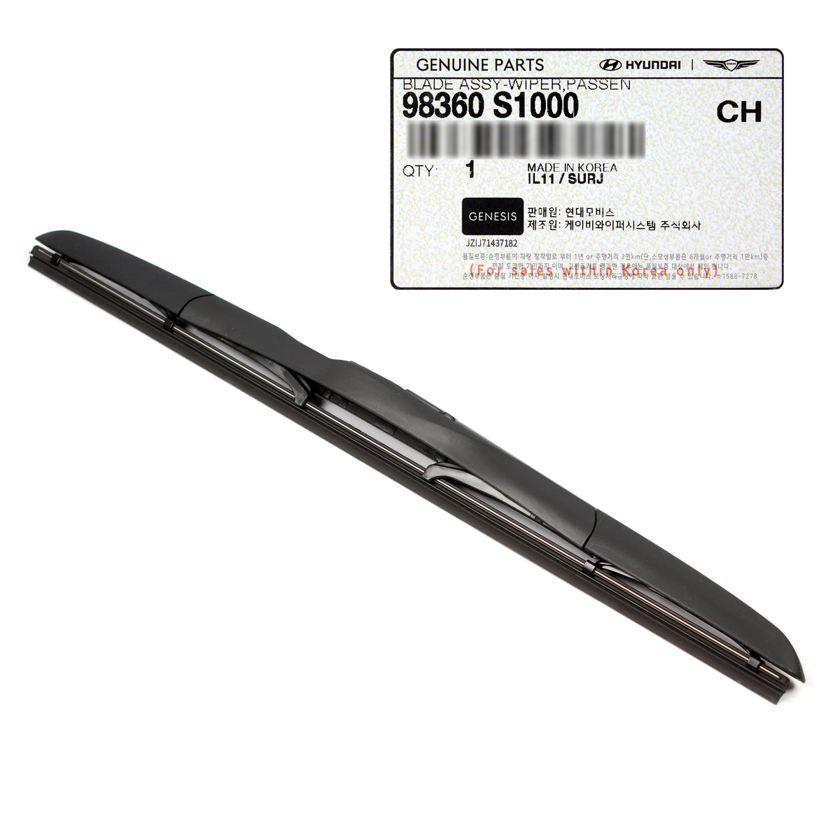 GENUINE Windshield Wiper Blades LEFT RIGHT for 2016-2024 Nexo Santa Fe Tucson