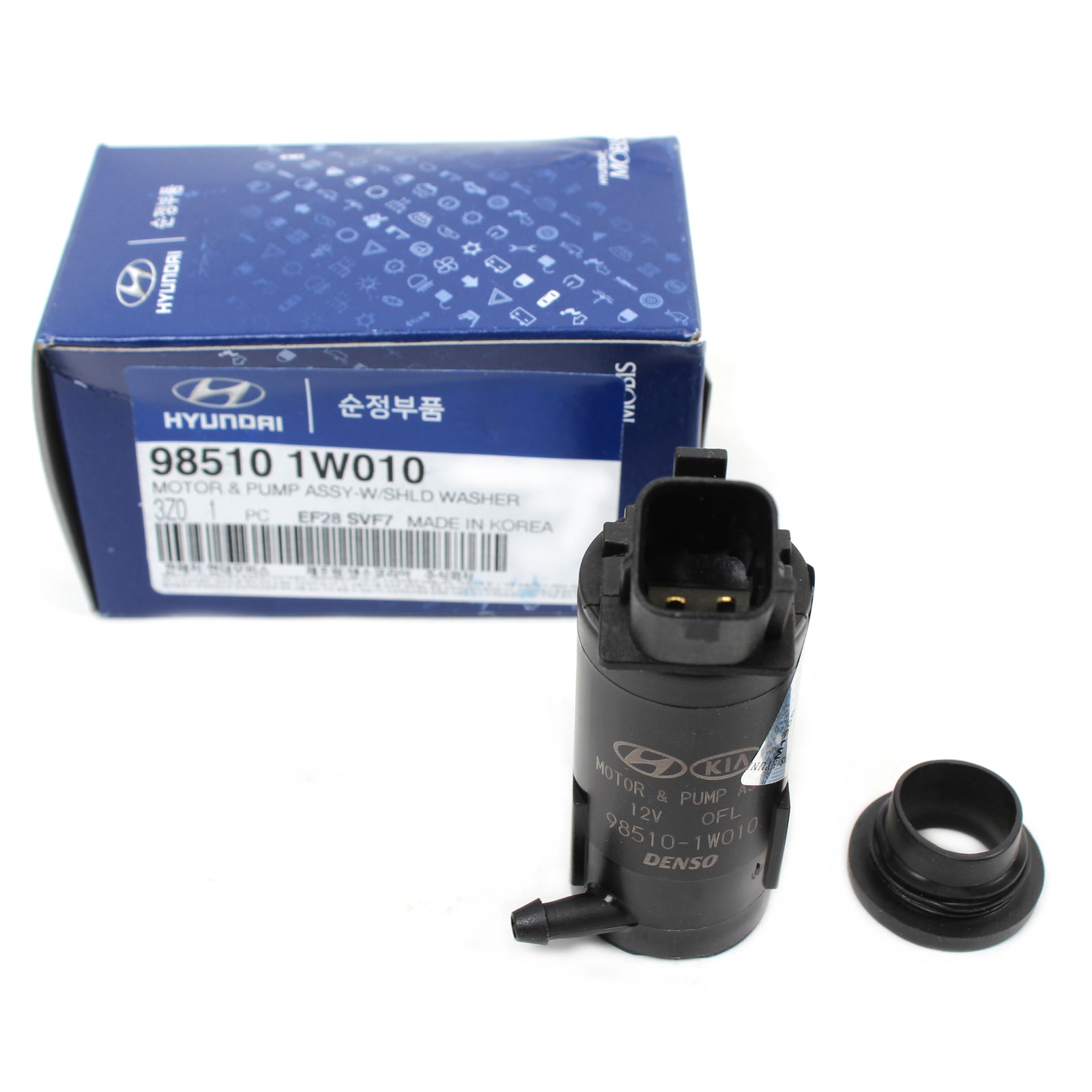 GENUINE WINDSHIELD WASHER PUMP & GROMMET for 12-18 HYUNDAI KIA OEM 985101W010