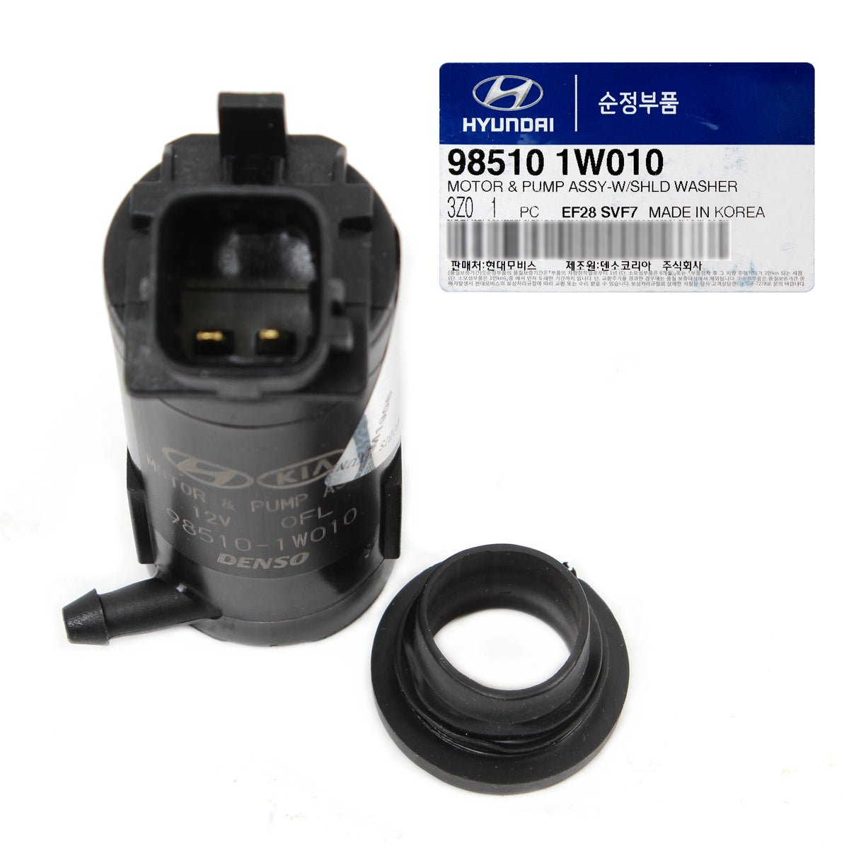 GENUINE WINDSHIELD WASHER PUMP &amp; GROMMET for 12-18 HYUNDAI KIA OEM 985101W010