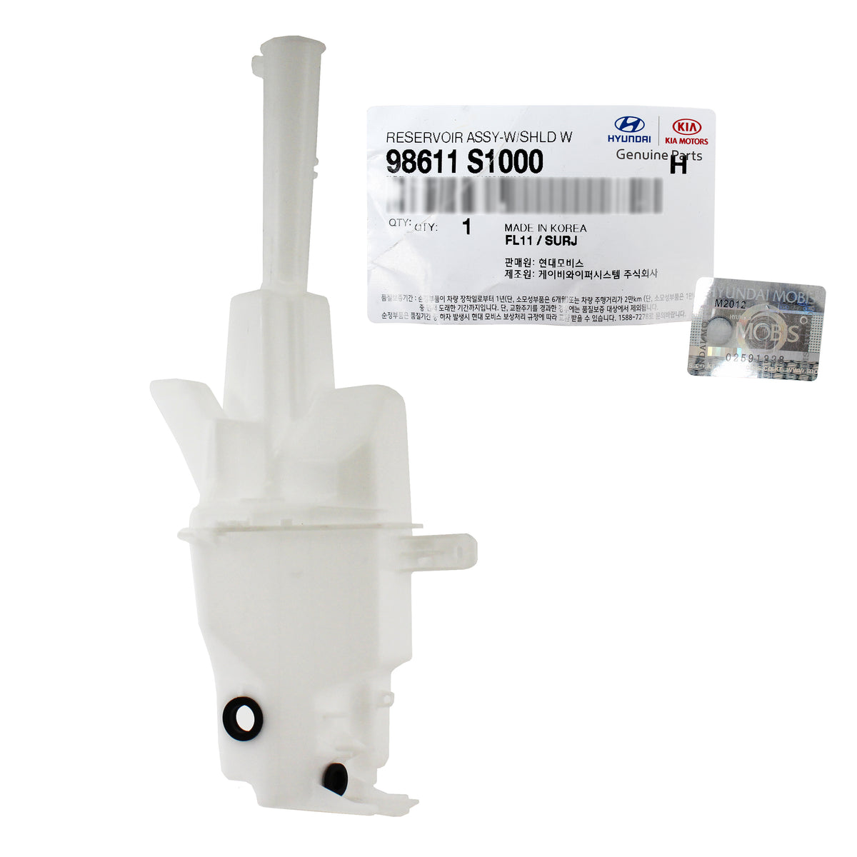 GENUINE Windshield Washer Reservoir Tank for 2019-2021 Hyundai Santa Fe Sport