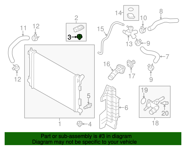 OEM Radiator Mounting Upper Insulators for 11-19 Hyundai Kia See Compatibility