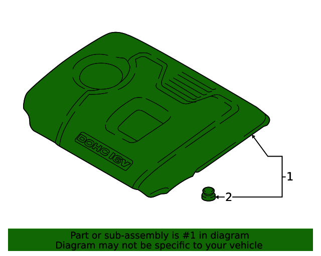 GENUINE Engine Cover for 17-22 Elantra Kona Veloster Forte 2.0L 29240-2E060