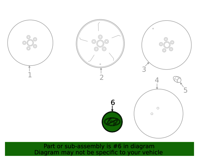 GENUINE Aluminum Wheel Center Cap 16 17" for 20-22 Elantra Ioniq Sonata Tucson