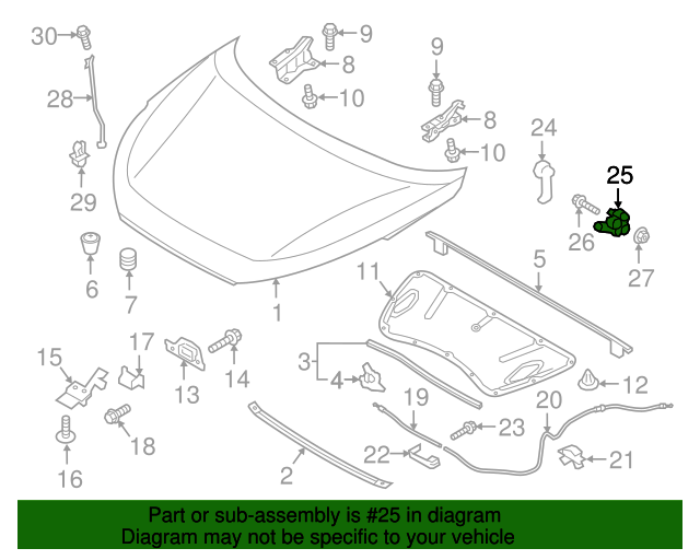 OEM Hood Release Handle Base for Tucson Cadenza Optima Seltos Soul Sportage