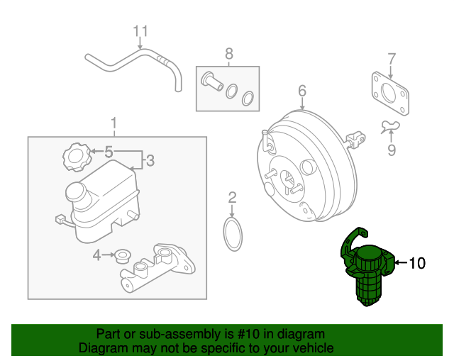 GENUINE Vacuum Pump for 09-14 Hyundai Sonata 11-15 Kia Optima 592003Q500