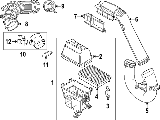GENUINE Air Cleaner Intake Duct 2024-2025 Kia Seltos 1.6L TURBO 28210Q5500
