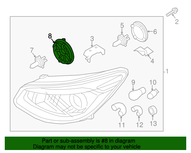 OEM Headlight Bulb Dust Cap for 2009-2020 Hyundai Kia Check Compatibility