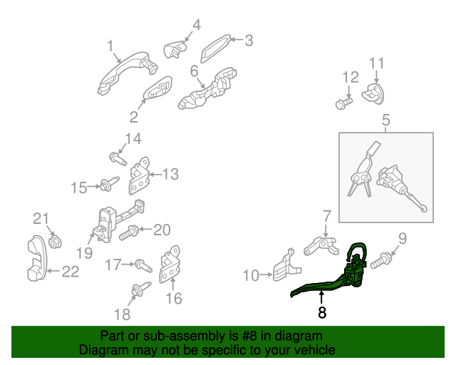 GENUINE Front Door Lock Actuator LEFT &amp; RIGHT for 16-20 Kia Sorento 81320C5000