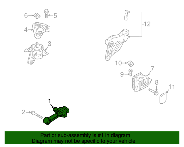 GENUINE Engine Support Torque Arm for 16-19 Sonata 16-20 Optima 21950D4400
