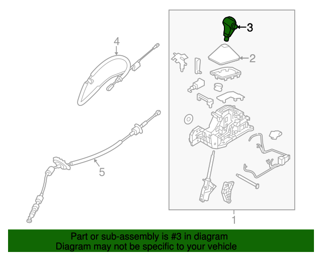 GENUINE Auto Trans Gear Shift Knob for 2012-2017 Kia Rio OEM 467201W100HU