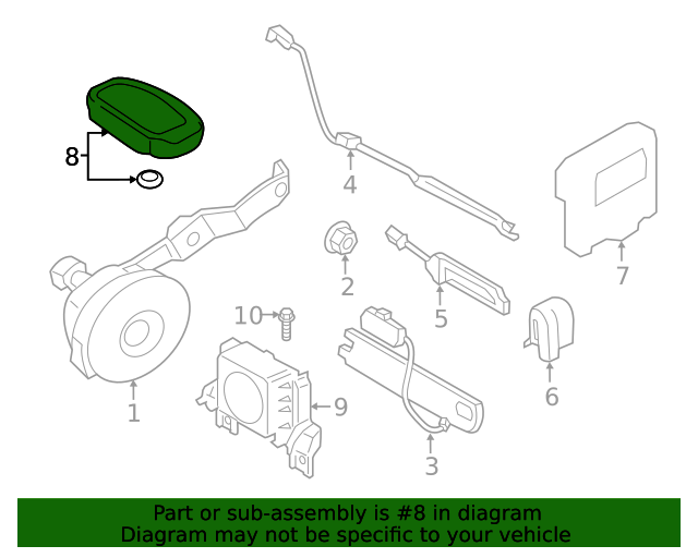 GENUINE FOB Keyless Entry Remote &amp; Uncut Key for 20-21 Kona / EV 95440J9001