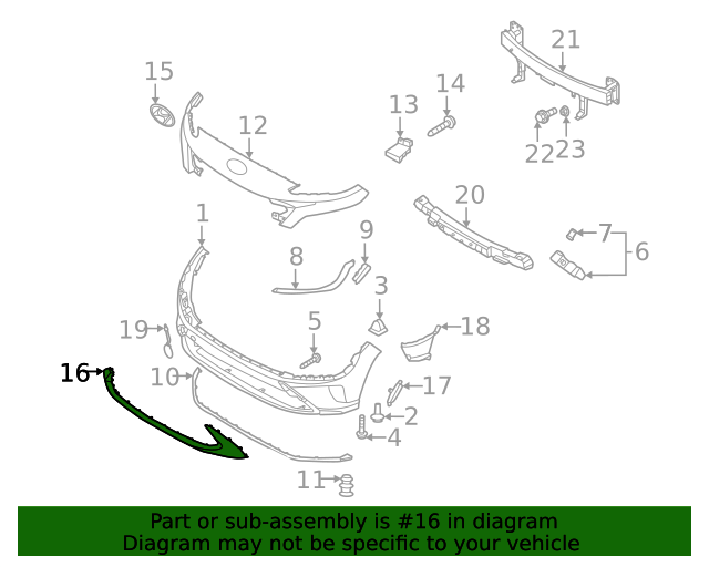 GENUINE Front Bumper Lower Deflector Lip for 20-22 Hyundai Palisade 86591S8000