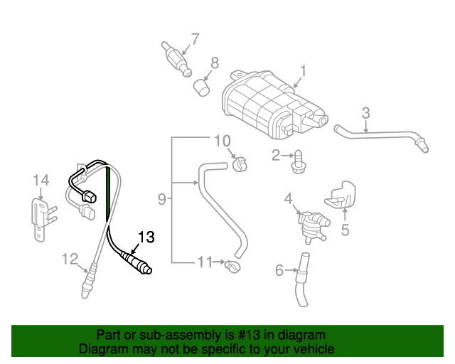 GENUINE Oxygen Sensor Rear for 15-17 Sonata 16-18 Optima 1.6L 392102B330