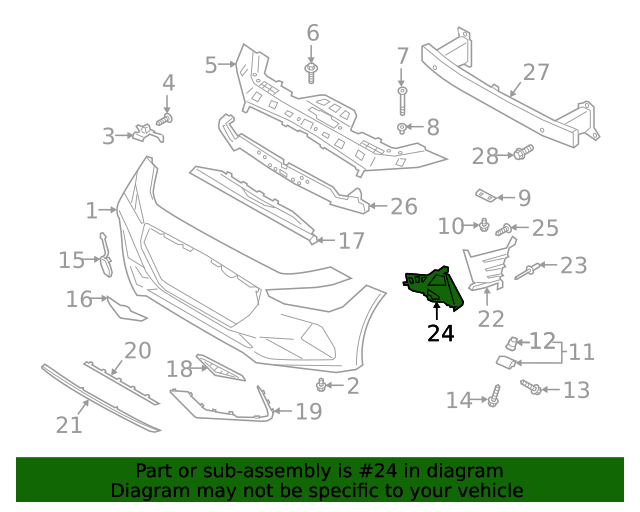 GENUINE Front Bumper Fog Lamp Hole Cover LEFT for 19-21 Genesis G70 86523G9000