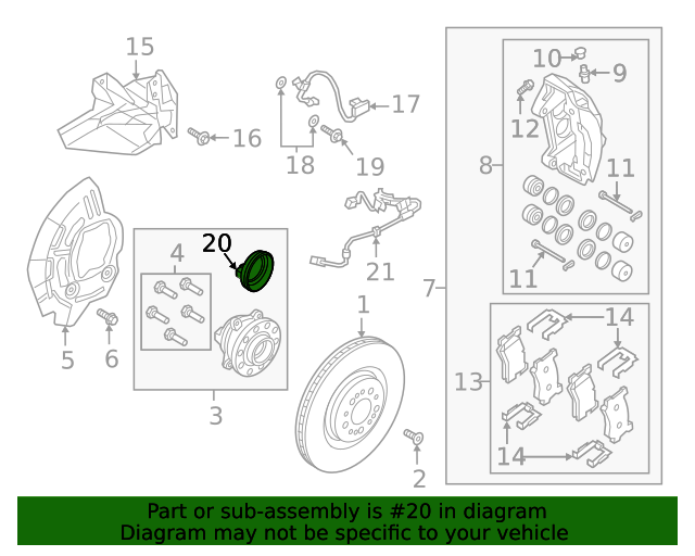 GENUINE Rear Bearing Speed Sensor for 20-21 Genesis G90 16-20 Kia Sorento RWD