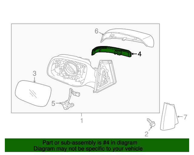 thumbnail image 2 of Genuine KIA Right Side Mirror Repeater Lamp – For 2010-2014 Sedona / Carnival (Passenger Side) 2 of 6