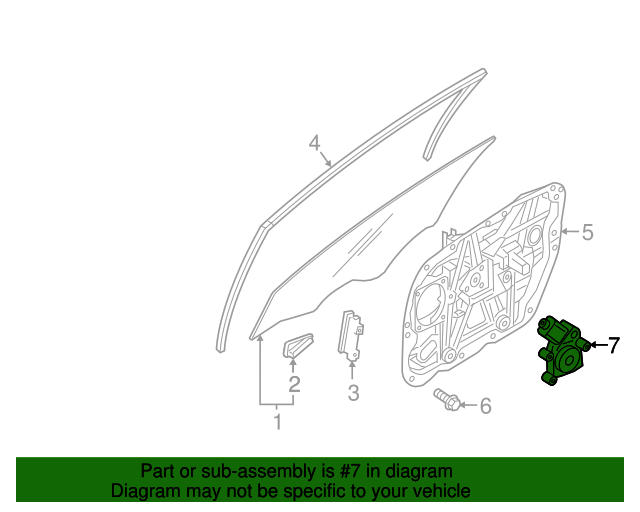 GENUINE Power Window Motor FRONT LEFT Auto Up &amp; Down for 15-18 Hyundai Sonata