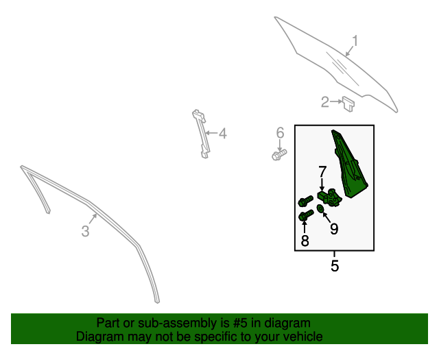 GENUINE Power Window Regulator FRONT RIGHT for 12-17 Hyundai Veloster 824022V000