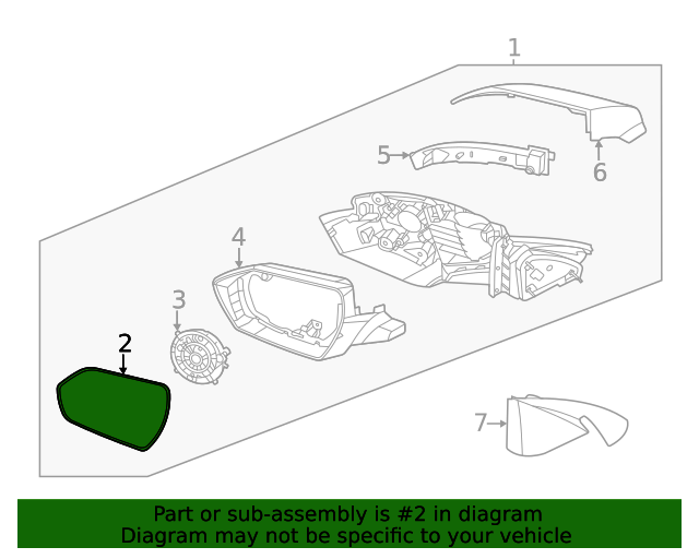GENUINE Side View Mirror Glass LEFT for 2021-2023 Hyundai Elantra 86311AA000