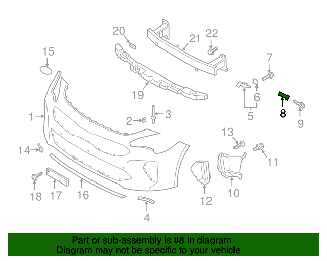 GENUINE Front Bumper Side Bracket RIGHT for 2018-2023 Kia Stinger 86514J5000
