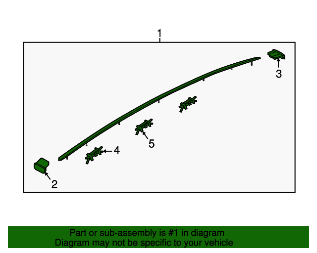 GENUINE Roof Molding LEFT DRIVER Side for 2016-2020 Kia Optima 87210D4000