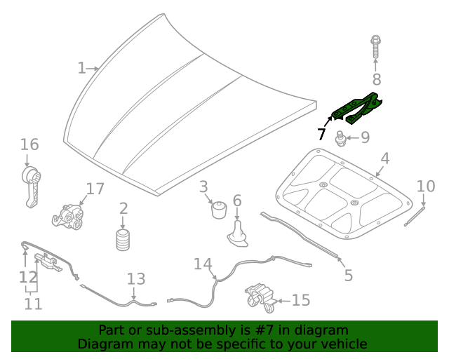 GENUINE OEM Hood Hinge RIGHT PASSENGER Side for 2021 2022 Kia K5 66920L2000
