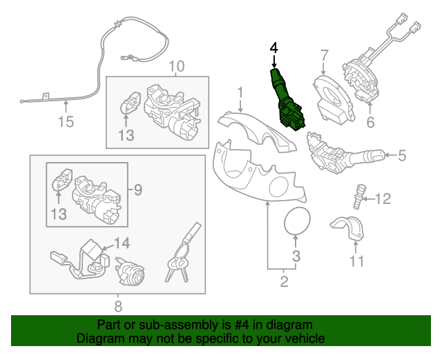 GENUINE Windshield Wiper Switch for 11-18 Elantra Sonata Forte Rio 934201U000