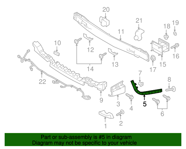 GENUINE REAR Bumper Side Bracket RIGHT RH for 2015-2021 Kia Sedona 86614A9000