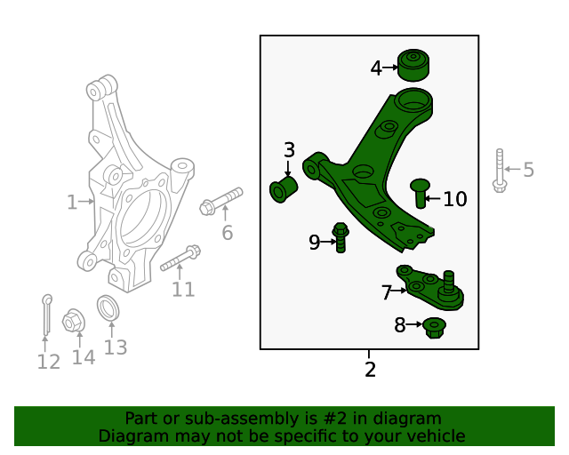 GENUINE Front Lower Control Arm RIGHT for 20-23 Hyundai Palisade Kia Telluride
