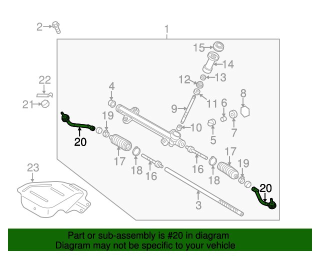 OEM Outer Tie Rod End FRONT RIGHT for 11-16 Sonata Optima HYBRID 568204R500