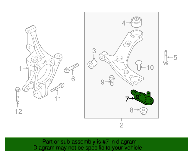 GENUINE Lower Ball Joint for 2016-2020 Kia Sorento 54530C5100