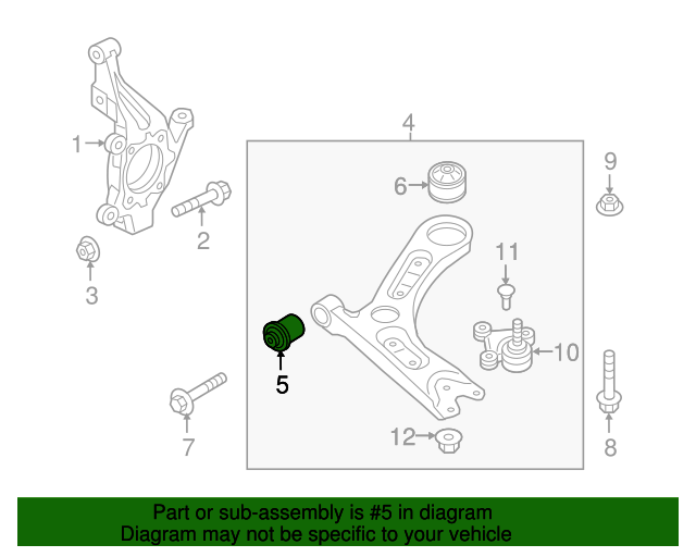 GENUINE Front Control Arm Bushing for 15-19 Sonata 16-20 Optima 54551C1000