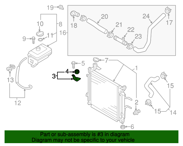 GENUINE Radiator Support Bracket for 2016-2020 Kia Optima 25333D4000