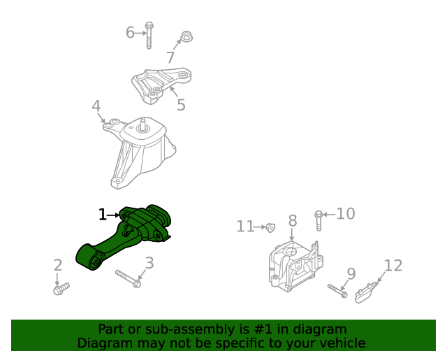 GENUINE Transmission Mount &amp; Torque Arm for 20-21 Hyundai Sonata 2.0L 2.5L