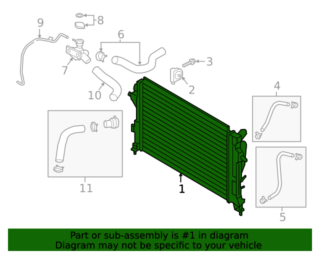 OEM Radiator Assy for 2018-2021 Hyundai Kona 2.0L 25310J9200