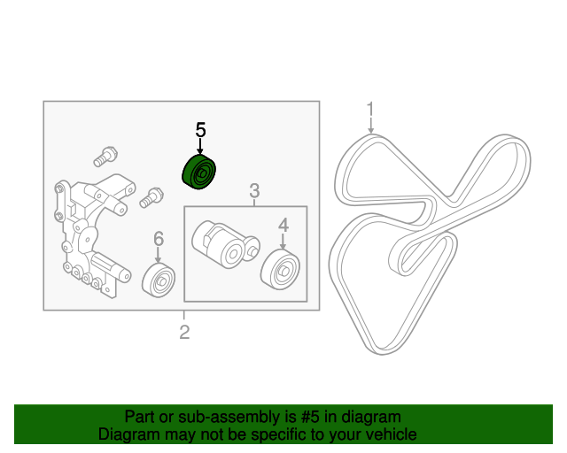 GENUINE Idler Pulley for 2010-2016 Hyundai Kia 2.0L 2.4L 2528825001