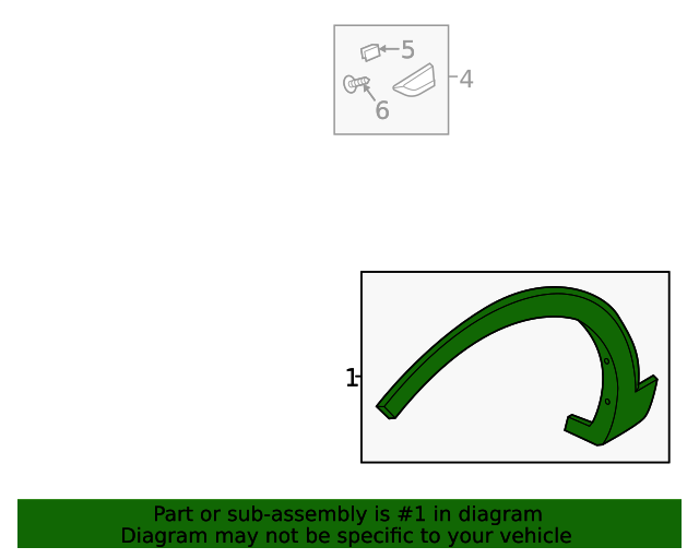 GENUINE Front Wheel Fender Molding RIGHT for 2021-2023 Kia Sorento 87712P2000
