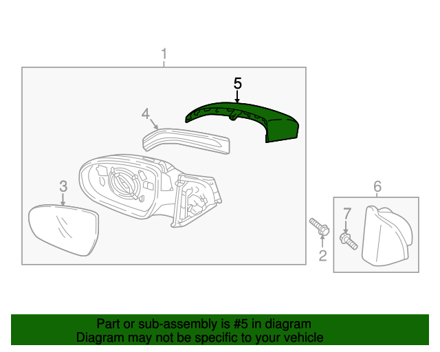 OEM Side Mirror Cover BLACK RIGHT for 2016-2021 Hyundai Tucson 87626D3100TCM