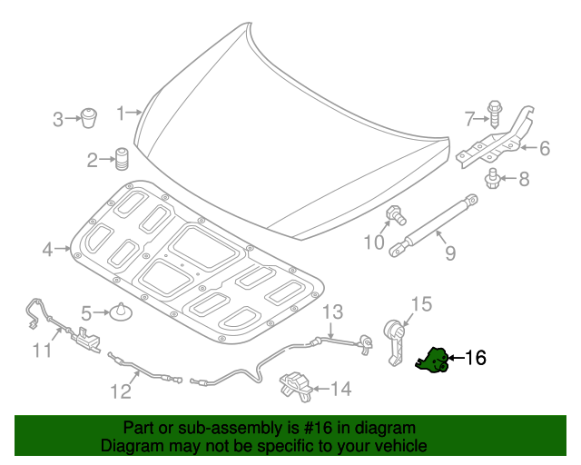 GENUINE Hood Release Handle &amp; Base HYUNDAI KIA 11-23 811803S000 811812B000RY