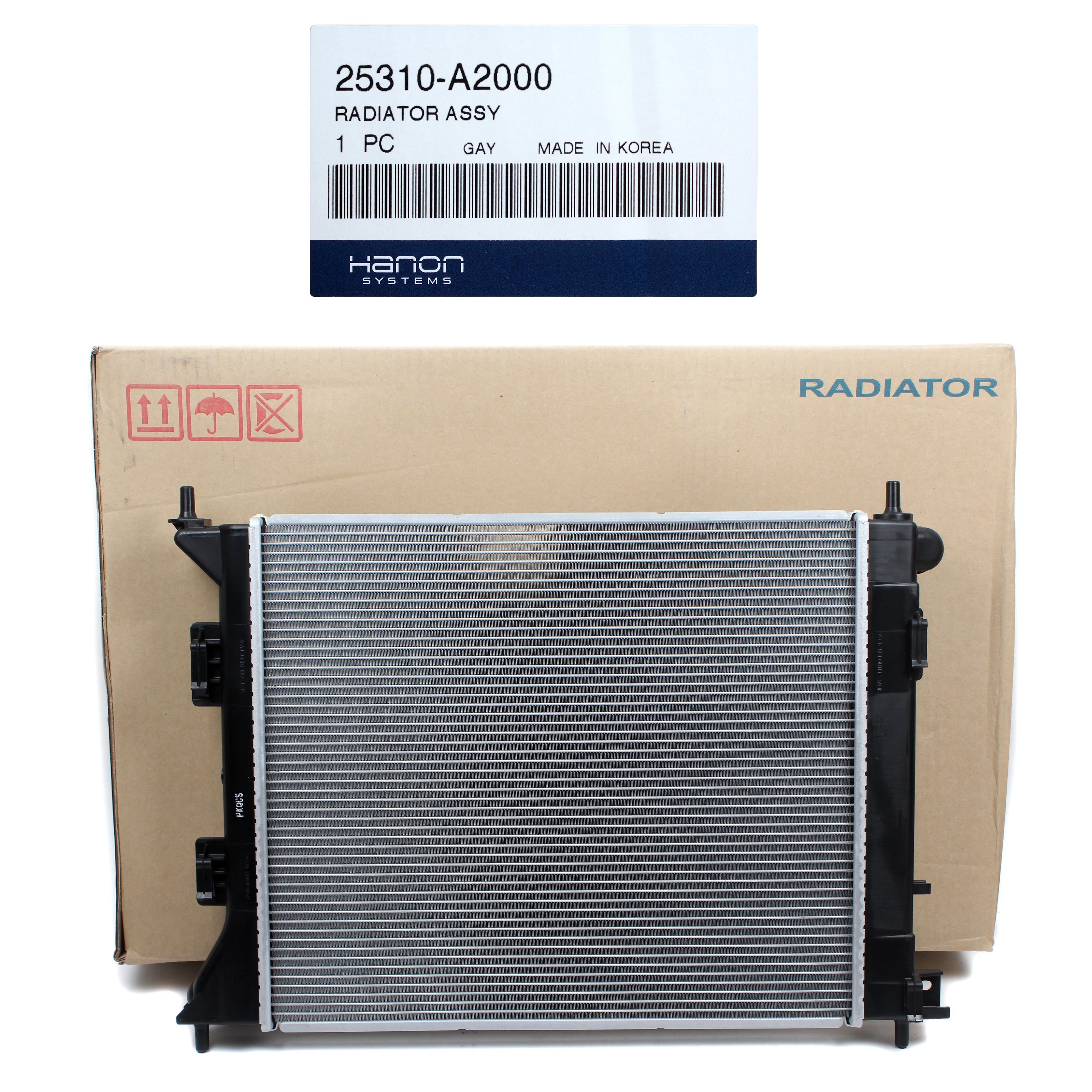 Hanon Radiator HANON OEM Radiator for 2014-2019 Kia Forte / Koup Soul 1.6L Manual Tra ...