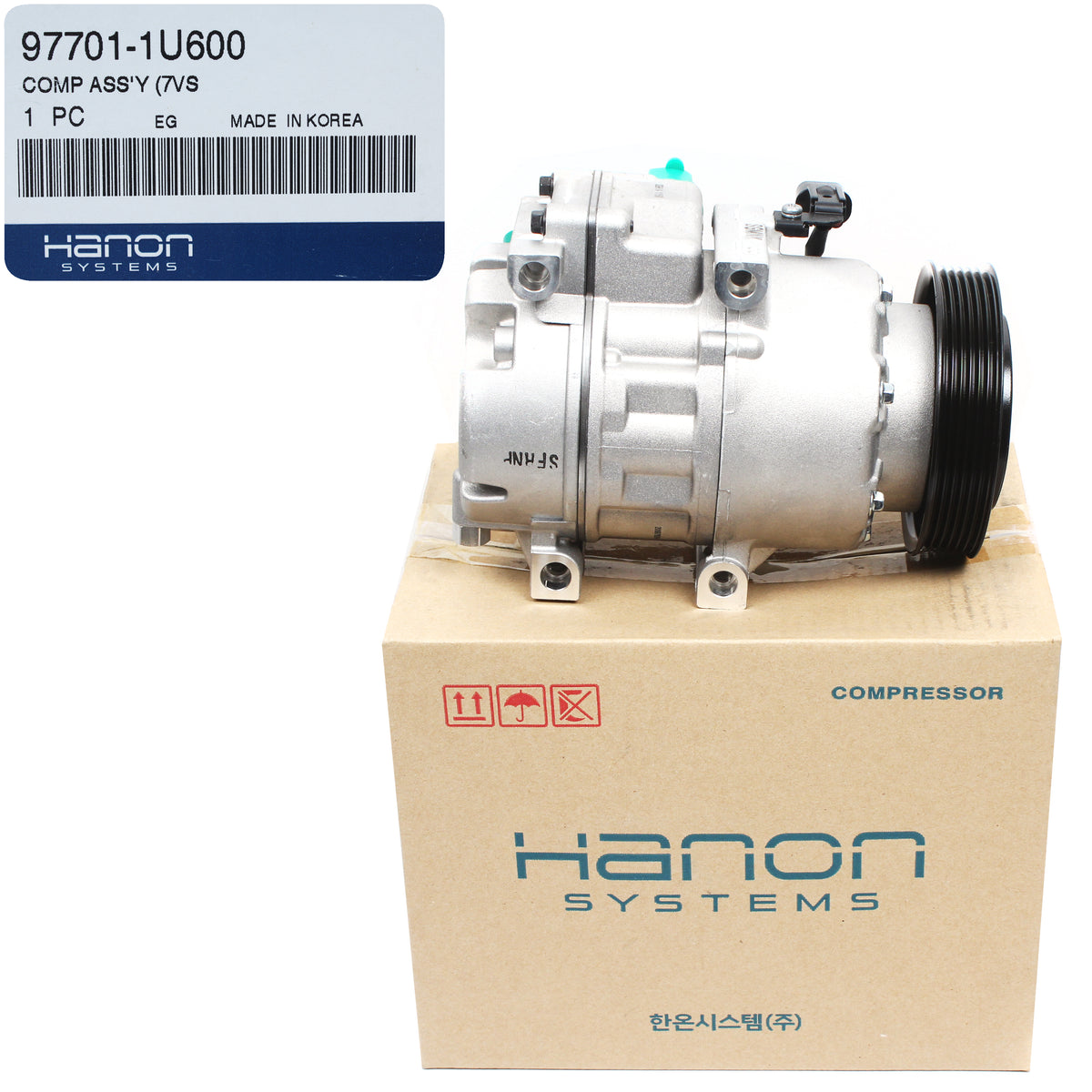 HANON OEM AC Compressor for 13-16 Santa Fe/12-15 KIA Sorento 3.3L 3.5L 977011U600