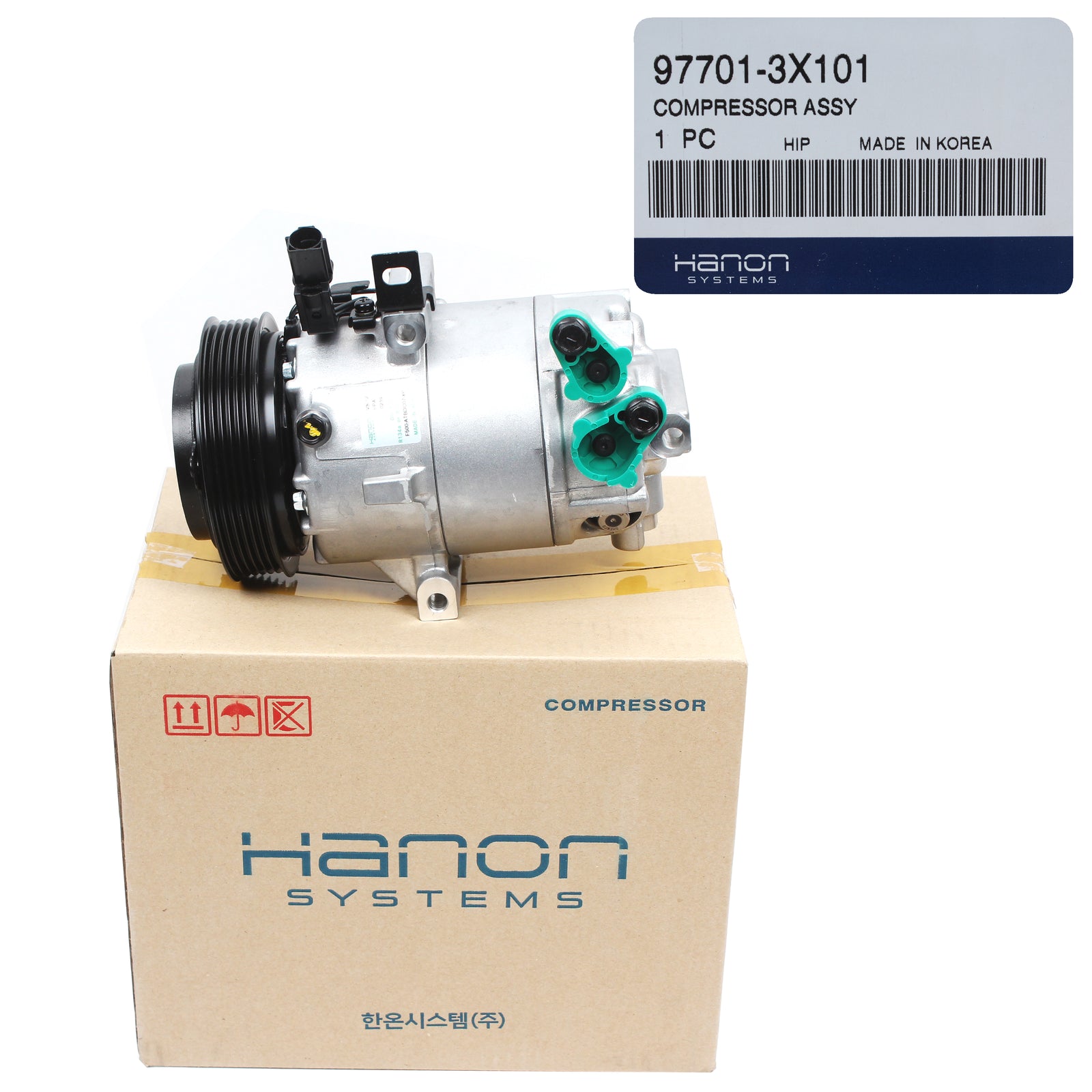 HANON OEM AC Compressor for 11-13 Elantra 12-13 Soul 2.0L 977013X101