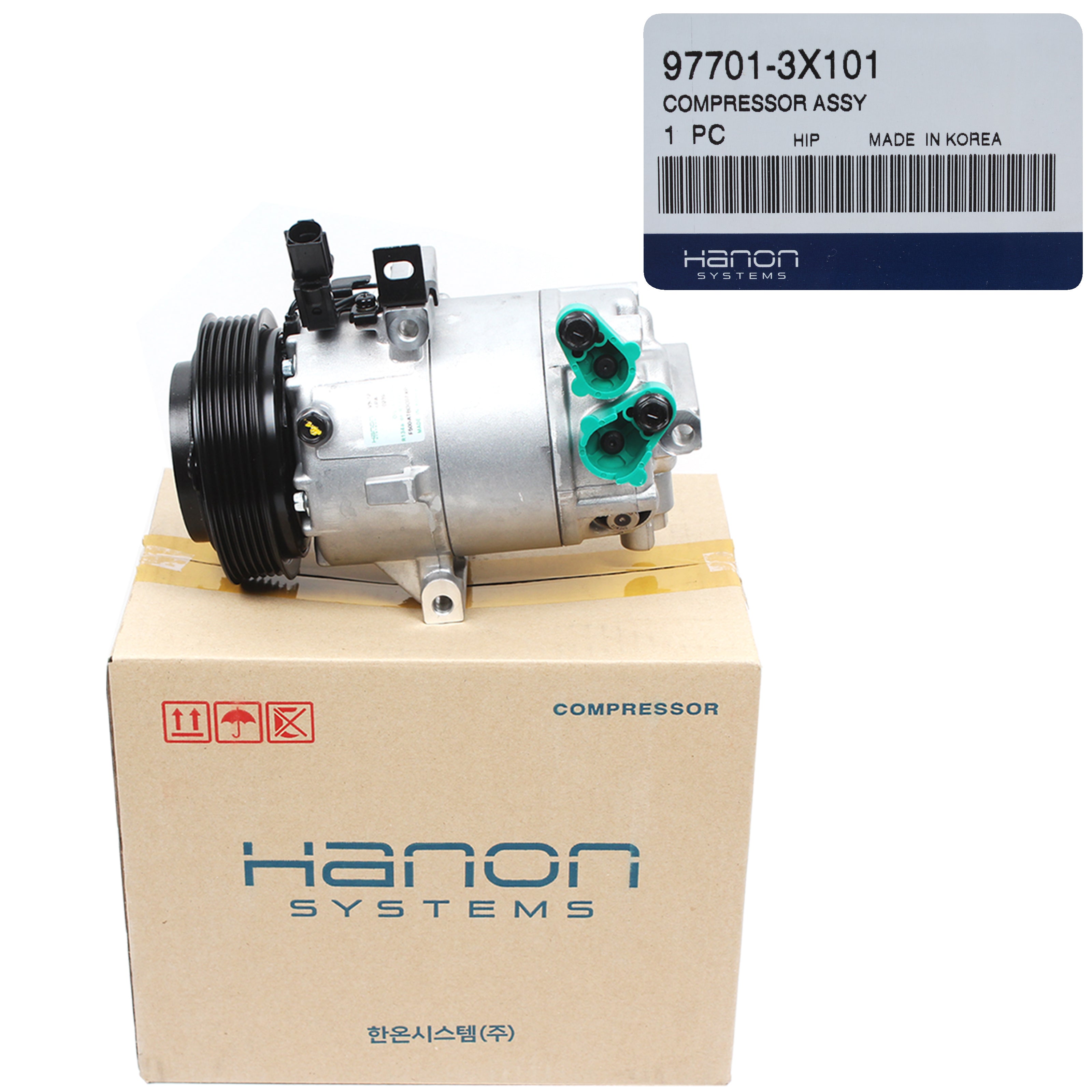 HANON OEM AC Compressor for 11-13 Elantra 12-13 Soul 2.0L 977013X101 ...